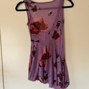 Free People Purple and Red Floral Dress